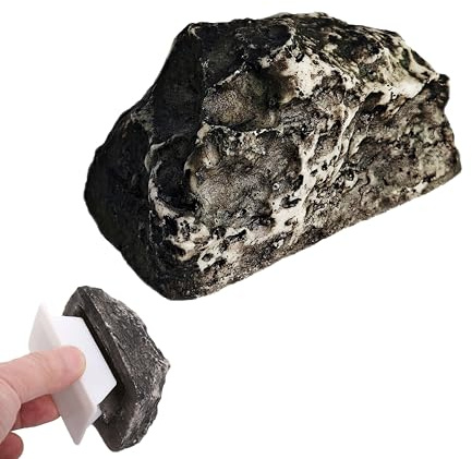 Key Hider Rock Outside, Resin Fake Rock Key Hidden Safe Box, Waterproof Fake Stone Hider Safe Holder Decor for Home Garden Patio