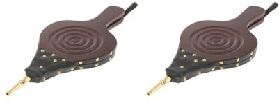 Juego de 2 fuelles de madera para chimenea, barbacoa, camping, hoguera, fuelle A