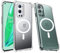 Magnetic Case for OnePlus 9 Pro [Compatible with MagSafe] [Transparent Anti-Yellow] [Military Shockproof] Shockproof Protective Case for 1 + 9 Pro Mobile Phone Case - Transparent