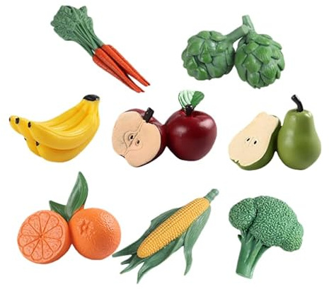 Alipis - Plantillas de verduras y frutas artificiales, decoración en miniatura realista para micro paisaje y fotografía
