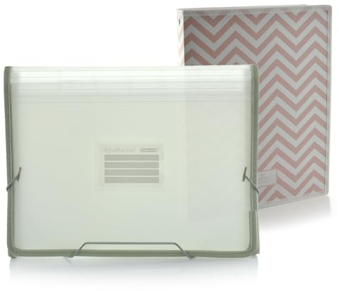 Office Box - Pack Vuelta al Cole: Carpeta Clasificadora PLUS COLORLINE - Con Apartado Para Cuaderno - 12 Divisiones + Carpeta 4 Anillas 25 mm – by Colorline (Gris + Carpeta Anillas)