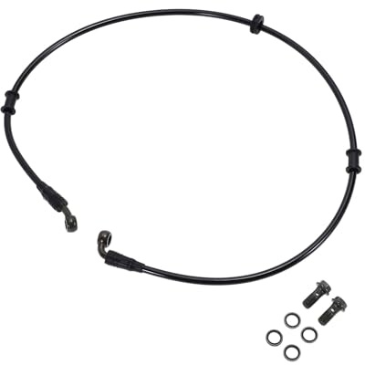 Hihaha Manguera De Aceite De Embrague Y Frenos Para Moto 100cm Tornillos Arandelas Línea Hidráulica De Freno Para Motocicletas Motos De Cross ATV Negro