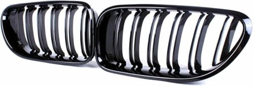 GRTYSVB Parrilla Delantera cromada Negra, Parrilla Delantera Tipo riñón, Accesorios para Coche, Parrilla del radiador para BMW 6 Series F06 F12 F13 M6 2012-2017