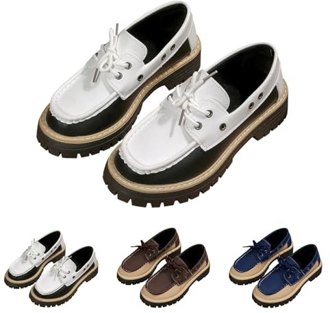 Ortopediska loafers för kvinnor 2026, damer läder, Chunky plattform, loafers, bekväma barfotaskor, tjocka sulor, joggingskor, fritidsskor, färgblock, sneakers för vardag och promenader