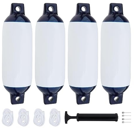 KQFCAZRE Pare-Chocs Gonflables en PVC, 6 Pièces, pour Bateaux, Yachts, Pontons et Faciles à Grâce à Leurs Composants en PVC.