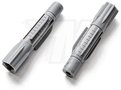 100 x Universal Dowels for Solid Building Material Hollow Building Material in Red/Grey Without Collar, Grey