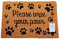 Please Wipe Your Paws Door Mat Non-Slip Natural Coir Indoor & Outdoor Welcome Mat 60 x 40cm