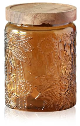 kiss me Vintage Glass Jars with Lid, 700ml/24oz Airtight Colored Mason Jar Biscuit Tin Cookie Tea Coffee Sugar Canisters Candy Jar for Kitchen Counter, Pantry (1 pack-700ml) (1 pack-700ml)