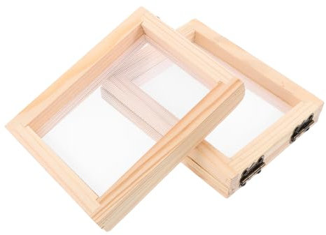 DIYEAH 2stücke Holzrahmen Für Papierherstellung DIY-papierherstellungsformen Papiersieb-Rahmen Handgefertigte Papierherstellungssets Papiersieb-holzrahmen