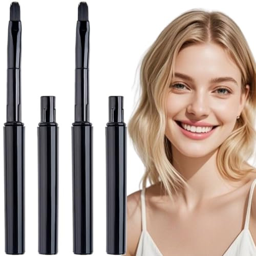 CALLYSONIC Lot de 8 mini pinceaux à lèvres rétractables pour le maquillage des lèvres - Portable - Pour le voyage - Applicateur de fard à paupières - Pinceaux anti-cernes - Pour les lèvres ou