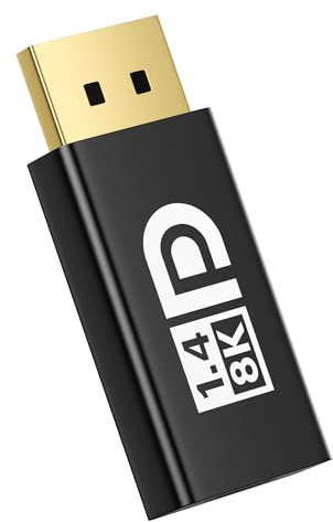 OHBUYAGN Adaptateur USB C vers DisplayPort 1.4 8K @ 60 Hz, adaptateur bidirectionnel compatible DisplayPort vers USB C, convertisseur Thunderbolt 3/4/5 vers DP, compatible avec iPhone 16, Galaxy S25