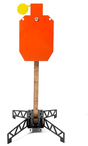 BLANCOHABIL AR500 Steel Shooting Target Set - 3/8 Thick Hostage Reactive Target with 3-in-1 Multi-Function Steel Target Stand for Shooting Practice