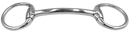 Equine Smile ES0095 Olive Head Bar Bit Stainless Steel Pony to Full Size Ring Diameter 55 mm Bit Thickness 13 mm (9.5 cm)