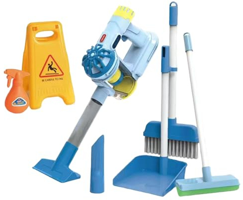 Un aspirateur pour enfants qui fonctionne vraiment, un aspirateur de jouets détachables réalistes réaliste avec des effets sonores et une aspiration de travail, nettoyage renforcement des compé