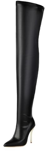 XINXINIO Women Knee High Stiletto Boots | Fashion Over The Knee Heels with 11cm Heel for Party