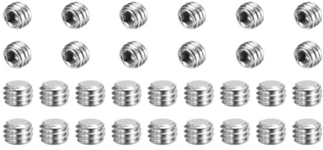 QUARKZMAN 50 Pcs Tornillos Prisioneros M6-1 X 4mm, 304 Acero Inoxidable Punta De Copa Cabeza Allen Hexagonal Interna Para Reparación De Accesorios De Baño Muebles Proyectos DIY
