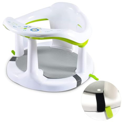 Creatives - Asiento de baño para bebés de 6 a 18 meses, duradero, respetuoso con la piel y resistente al calor, con protección antideslizante contra vuelcos
