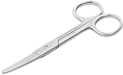 REMOS Tijeras domésticas, universales, redondas, hoja curva, 12 cm, acero inoxidable