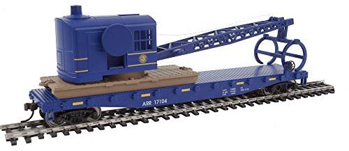 Spur H0 – Walthers flatcar med kran Alaska Railroad
