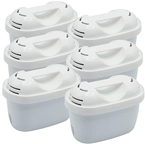 Rosenstein & Söhne Wasserentkalker: 6er-Set Filterkartuschen für Brita Maxtra & kompatible Systeme, oval (Kartuschen, Wasserkartuschen, Baby)
