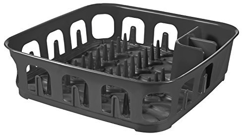 Curver 223904 Escurreplatos Cuadrado, Resina, Antracita, 39x39x10 cm