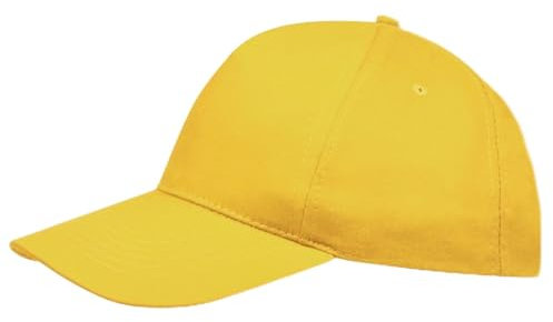 ATELIER DEL RICAMO Sunny SOL'S 5-Panel-Kappe für Erwachsene, gelb, One size