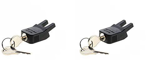 Racktime 17009 Klickfix Schloss 'Secureit' für System Adapter, schwarz (2er Pack)