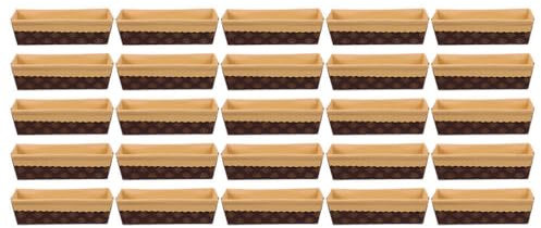 Alipis 25pezzi Stampo Per Pane Forma Barca Teglie Da Forno Antiaderenti Corrugata Per Torte e Dessert Speciali