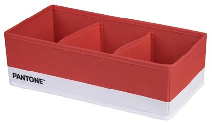 PANTONE Organizer Armadio e Cassetti Salvaspazio 1 Pezzo 3 Scomparti Biancheria e Vestiti, Organizer Cassetti Bagno Camera da Letto Portaoggetti, Divisori per Cassetti Pieghevole 32x16x10 cm