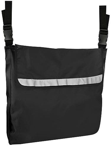 Wheelchair Bag - Large Capacity Mobility Aid Backpack, Waterproof Rollator Accessory Carry Pouch for Scooter, Walker - Black