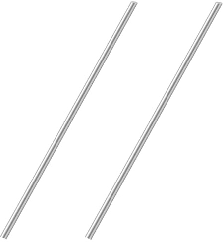 HXJDAM 2 Pcs Stainless Steel Rods 10mm x 300mm Steel Rod Grade 304 Silver Metal Rods for DIY Craft Models Lathe Bar Stock Tool Replacement Mini Shafts Axles and Industrial Drilling Boring Machines​