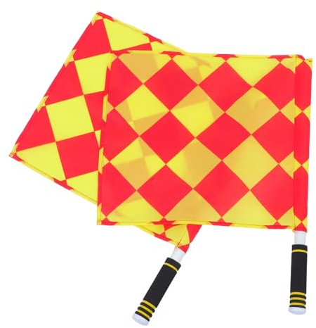 Toyvian Lot De 2 Drapeaux De Juge De Ligne Pour Le Sport Drapeau À Main Drapeau D'Arbitre De Match De Football Poignée En Éponge Outils D'Arbitre Drapeaux Pour Arbitres De