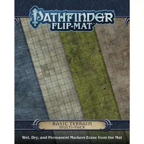 Paizo PF Flip-Mat: Basic Terrain Multi-Pack (Tabletop Game, Game, 4 flip-mats, Teen, Adult)