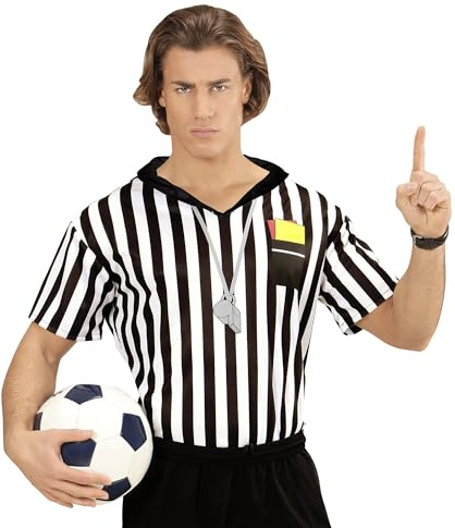 W WIDMANN MILANO Party Fashion - Costume arbitre, T-shirt, football, costume de carnaval
