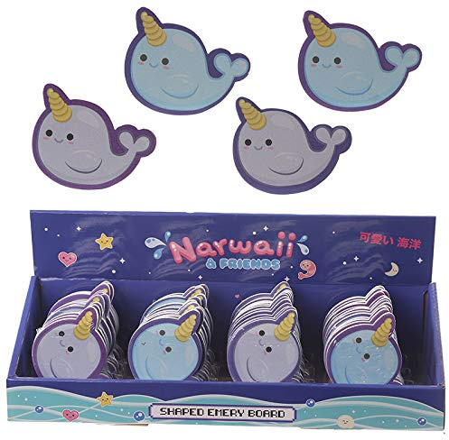Fun Nail File Emery Board - Cute Narwhal Design