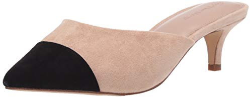 The Drop Paulina, Mules Bicolore, a Punta da Donna, Naturale/Nero, 39 EU