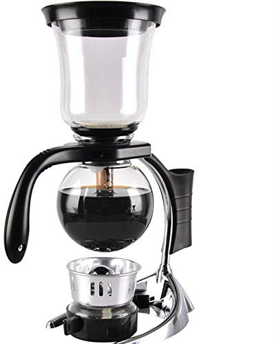 ASDQWER Sifón Olla, pote de Cristal del sifón, sifón sifón Cafetera Cafetera, Vidrio Resistente de Alta Temperatura, de la Cocina del hogar Uso (2 Tazas (260 ml))