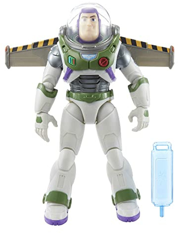 Buzz Lightyear HJJ34 - Disney und Pixar Lightyear Jetpack Liftoff Buzz Lightyear Große ca. 31 cm bewegliche Action-Figur, Jet Pack mit Kondensstreifen, Spielzeug ab 4 Jahren