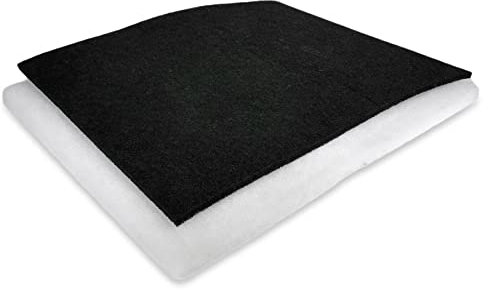 Universal Dunstfilter & Fettfilter für Dunstabzugshauben | Individuell zuschneidbare Filterplatte | Flachfilter Top Filterqualität Made in Germany Öko-Tex zertifiziert (1, Aktivkohle)