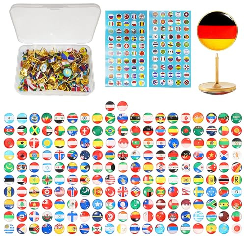 Lot de 100 Épingles à Drapeau, Marquage de Carte Géographique, Décoration, Créatives, Attaches de Cartes, Punaises pour Tableau d'Affichage