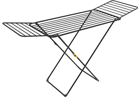 Rörets Wäscheständer Shape Black - verriegelbare Flügel – Sperrmechanismus - 56x176x88cm - 18 m Trockenfläche - Design und Qualität von Schwedens stärkster Trockenständermarke