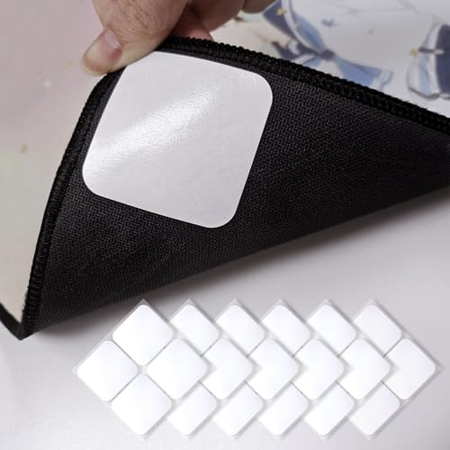 WAITER TREE Anti-Slip Stickers 24PCS Multifunctional Transparent Thin Grips for Tablecloth Table Runners Mat Carpets Sofa Covers Party and Wedding Decorations 2 x 2 Inches