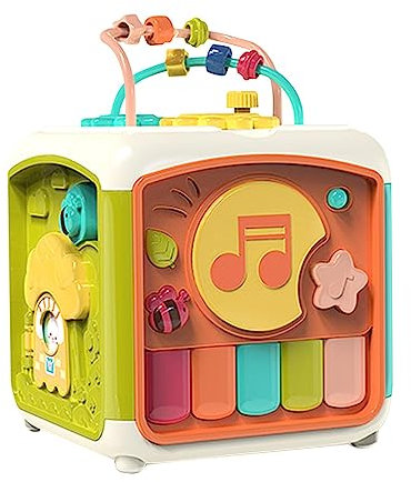 Sensorischer Würfel, animierter Babywürfel | sensorisches Musikspielzeug für motorische Fähigkeiten | Vorschul-Lernspielzeug für Mädchen ab 18 Monaten