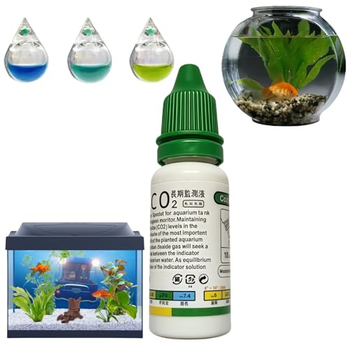 Aquatic CO2 Glass Drop Checker,Fish Tank Test CO2 Kit,Transparent CO2 Drop Checker,CO2 System,Fish Tank Water Test Kit,Aquarium Test Kit,Functional Fish Tank Test Kit for Aquariums,Lasting Results