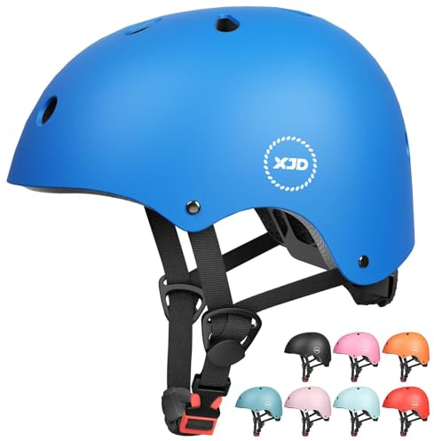 XJD Casco da Bicicletta per Bambini, Casco Regolabile per Bambini, Casco da Skater, Casco per Bicicletta, Skateboard, Scooter, Roller, Casco da Bicicletta per Bambini per 3-13 Anni, Ragazze e Ragazzi