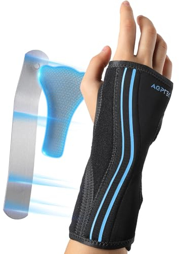 AAGPTEK Muñequera Tunel Carpiano para Noturno, Muñequera Tendinitis con Almohadillas Acolchadas para Esguinces y Torceduras, Artritis, Ambos Manos, XS, XS