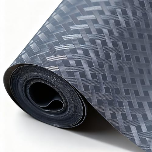 Shelf Liners for Kitchen Cabinets, 45x500cm Kitchen Cupboard Drawer Liners EVA Cabinet Mats Slip Waterproof Shelf Liner for Home Office Car Grey