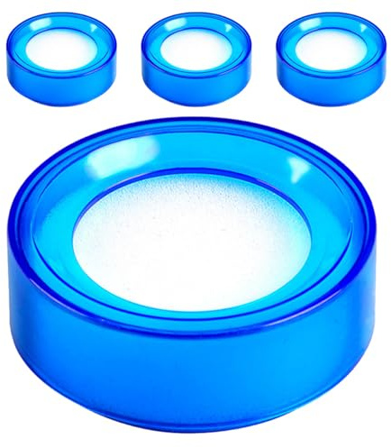 Alipis 4pezzi Umidificatore per Dita per Contare Denaro Spugna per Maneggiare Contante Dito per Gestire Moneta Umidificatore in Plastica Tazza Rotonda in Spugna