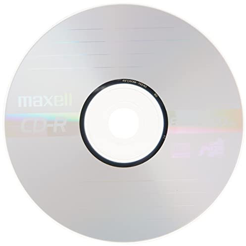 Maxell – MAX648250, Branded CD Recordable Media - Noise free Playback CDs 700Mb Storage – 2x to 48x, Write Speed with 80 min - Blank CDs, Storage & Reusable Spindle Case Holder - 50 Pk, Silver