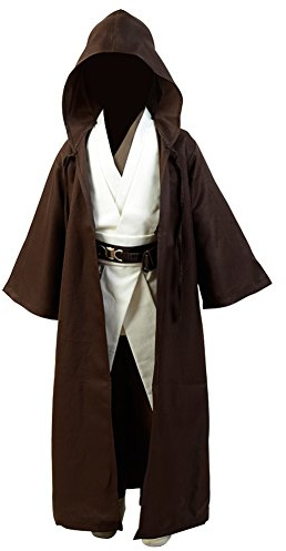 Fuman Costume de Jedi Obi Wan Kenobi Mace Windu Dark Jedi Cosplay Costume Halloween pour enfant